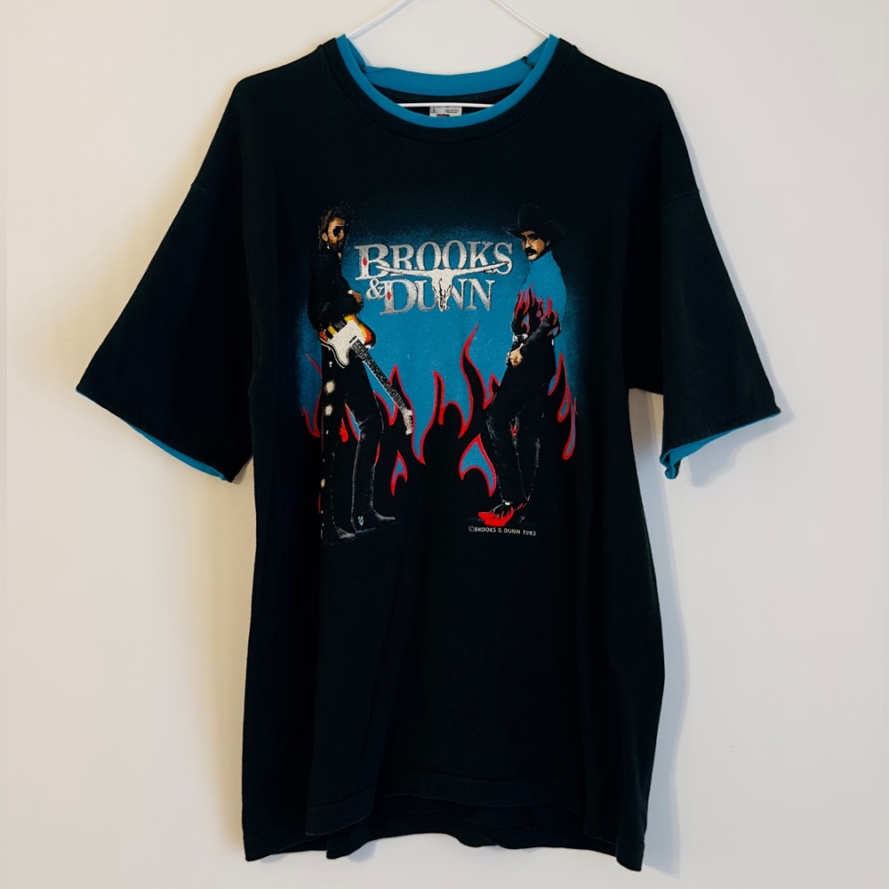90’s Brooks & Dunn Vintage Tee 1993 Tour Large Country Music Festival